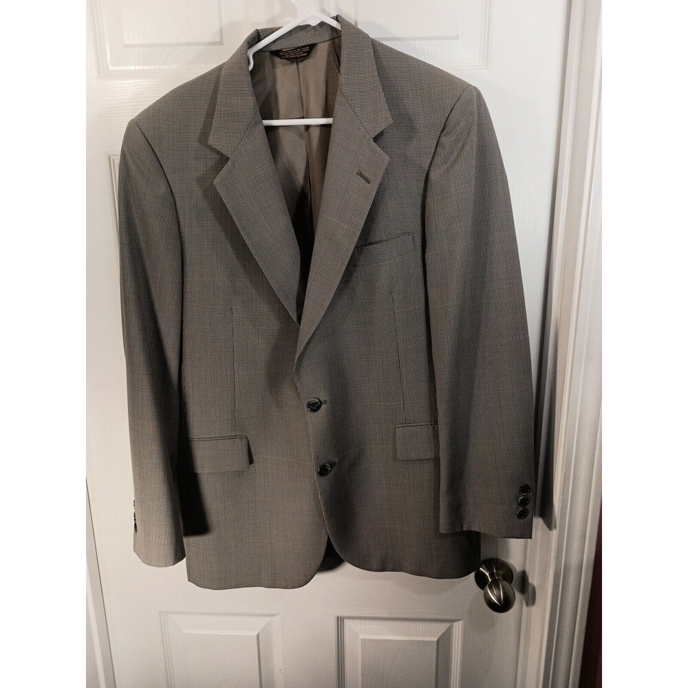 Johnny Carson Blazer Jacket Size Unknown (42) Gray And White Business